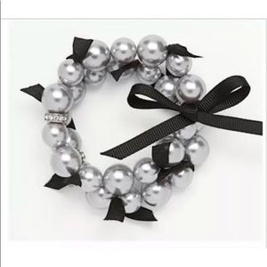 NWT Ann Taylor Pearl Rondelle Stretch Bracelet